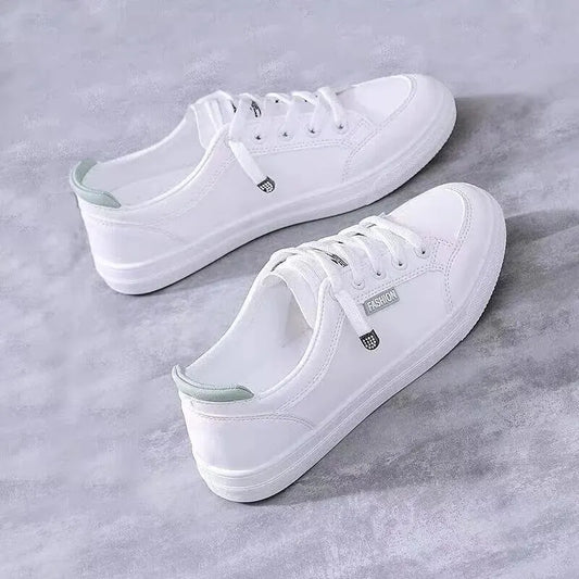Tandia - Zapatos Blancos de Cuero